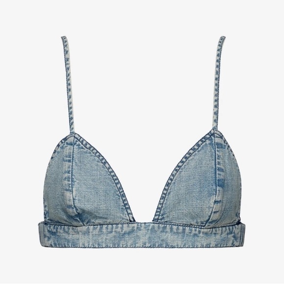 NWT Ser.o.ya Addlyn Blue denim bra bralette Sorrento sz Medium - Picture 4 of 15